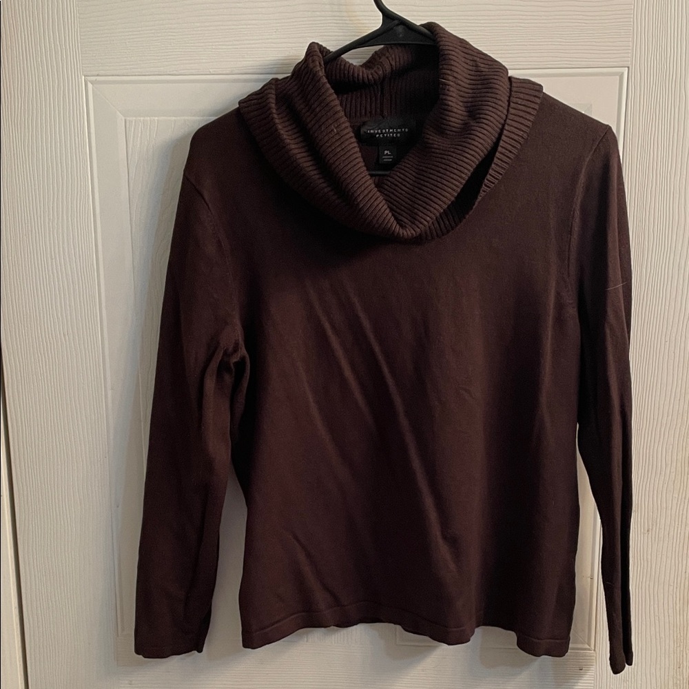 Investments Rich Brown Cowl Neck Sweater